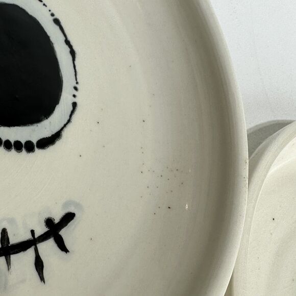 face pottery plate artist handmade set of 2 - Picture 2 of 8